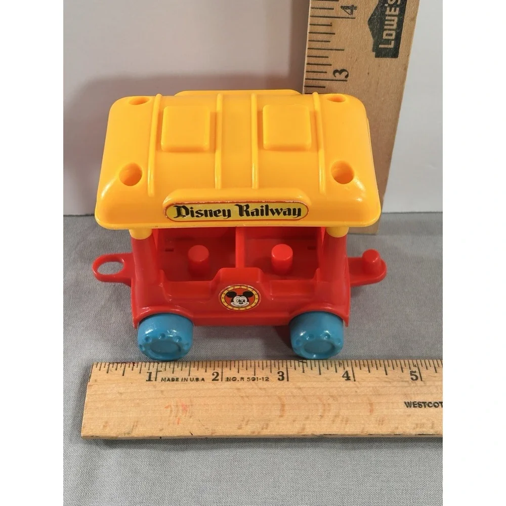 Vintage Plastic Disney Railway Toy Car Mickey Mouse‎ 4.65